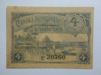 C.M. Santo Tirso 4 Centavos ND MA#2009 (Comum) Quase Nova