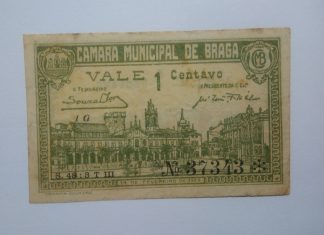C.M. Braga 1 Centavo 1920 Série 1G MA#418f (Comum) MBC