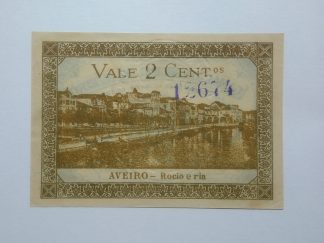 C.M. Aveiro 2 Centavos 1921 MA#303 (Comum) Nova