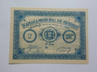 C.M. Aveiro 2 Centavos 1921 MA#303 (Comum) Nova