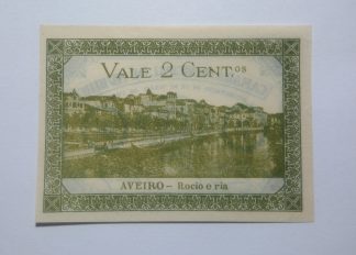 C.M. Aveiro 2 Centavos 1921 MA#303 Sem Número (Comum) Nova