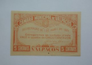 C.M. Valpaços 5 Centavos 1921 MA#2266 (Comum) Nova