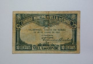 C.M. Vila do Conde 10 Centavos 1921 MA#2357 (Comum) MBC