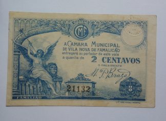 C.M. Vila Nova de Famalicão 2 Centavos ND MA#2409 (Comum) Bela