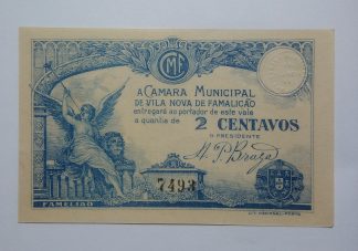 C.M. Vila Nova de Famalicão 2 Centavos ND MA#2409 (Comum) Nova