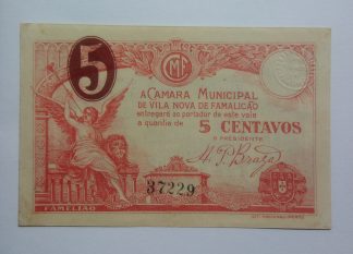 C.M. Vila Nova de Famalicão 5 Centavos ND MA#2410 (Comum) Nova