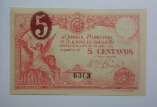 C.M. Vila Nova de Famalicão 5 Centavos ND MA#2410 (Comum) Nova