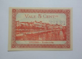 C.M. Aveiro 5 Centavos 1921 MA#305 (Comum) Nova