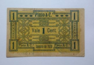 Famalicão (Pinto & Companhia) 1 Centavo 1920 MA#2428 (Escassa) MBC
