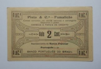 Famalicão (Pinto & Companhia) 2 Centavos 1920 MA#2430 (Escassa) Nova