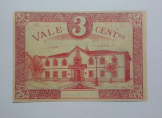 C.M. Vila Nova de Foz Côa 3 Centavos 1921 MA#2438 (Comum) Nova