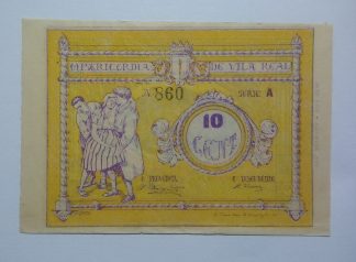 Misericórdia de Vila Real 10 Centavos ND MA#2470 (Escassa) Nova