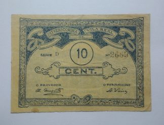 Misericórdia de Vila Real 10 Centavos ND Série D MA#2472 (Escassa) Bela