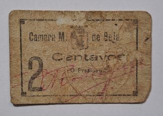 C.M. Beja 2 Centavos ND MA#382 (Comum) BC