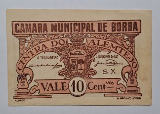C.M. Borba 10 Centavos 1921 MA#417 (Comum) Quase Nova