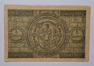 C.M. Coimbra 5 Centavos 1921 MA#739a (Comum) MBC