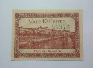 C.M. Aveiro 10 Centavos 1921 MA#306 (Comum) Quase Nova