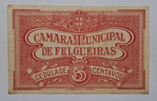 C.M. Felgueiras 5 Centavos ND MA#908 (Comum) MBC
