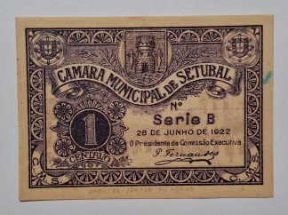 C.M. Setúbal 1 Centavo 1922 MA#2087 (Escassa) Nova