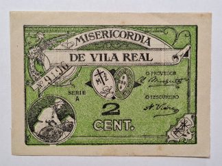 Misericórdia de Vila Real 2 Centavos ND MA#2465b (Escassa) Nova