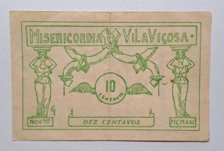 C.M. Vila Viçosa 10 Centavos 1921 MA#2512a (Escassa) MBC
