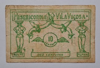 C.M. Vila Viçosa 10 Centavos 1921 MA#2512b (Escassa) MBC