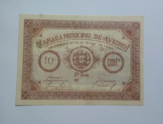 C.M. Aveiro 10 Centavos 1921 MA#306 (Comum) Nova