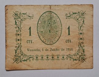 C.M. Vouzela 1 Centavo 1921 MA#2519 (Comum) MBC