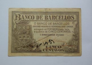 Banco de Barcelos 5 Centavos ND MA#351a (Comum) MBC