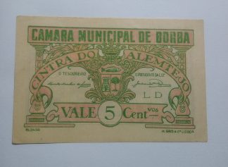 C.M. Borba 5 Centavos 1921 MA#416 (Comum) Nova