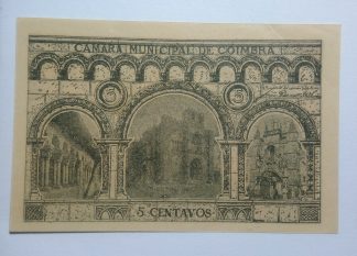 C.M. Coimbra 5 Centavos 1921 MA#739a (Comum) Quase Nova