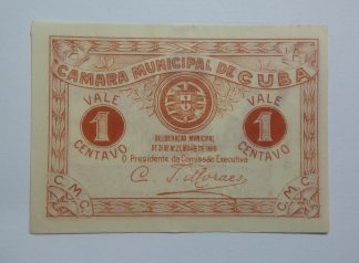 C.M. Cuba 1 Centavo 1919 MA#802 (Comum) Nova