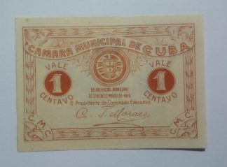 C.M. Cuba 1 Centavo 1919 MA#802 (Comum) Nova