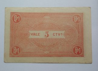 Banco do Minho (Braga) 5 Centavos 1919 MA#433a (Comum) Nova