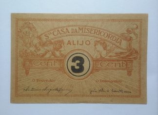 S.C.M. Alijó 3 Centavos ND MA#144 (Comum) Nova