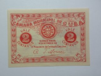 C.M. Cuba 2 Centavos 1919 MA#803 (Comum) Nova