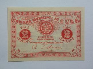 C.M. Cuba 2 Centavos 1919 MA#803 (Comum) Nova