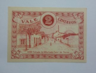 C.M. Cuba 2 Centavos 1919 MA#803 (Comum) Nova