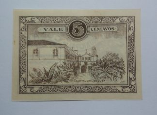 C.M. Cuba 5 Centavos 1919 MA#804 (Comum) Nova
