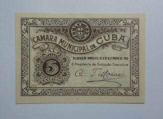 C.M. Cuba 5 Centavos 1919 MA#804 (Comum) Nova