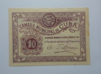 C.M. Cuba 10 Centavos 1919 MA#805 (Comum) Nova
