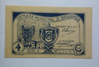 C.M. Bragança 4 Centavos ND Série A MA#501 (Escassa) Bela