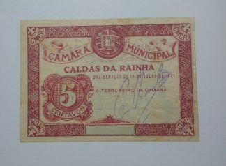 C.M. Caldas da Raínha 5 Centavos 1921 MA#535 (Comum) Bela