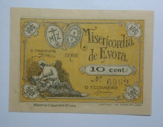 Misericórdia de Évora 10 Centavos ND Série L MA#877c (Escassa) Nova