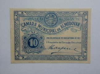 C.M. Almodovar 10 Centavos 1921 MA#183 (Comum) Quase Nova