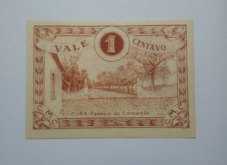 C.M. Cuba 1 Centavo 1919 MA#802 (Comum) Nova