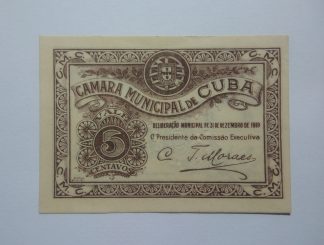 C.M. Cuba 5 Centavos 1919 MA#804 (Comum) Nova