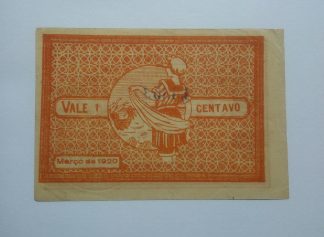 A.C.I. Espinho 1 Centavo 1920 MA#819 (Comum) Bela