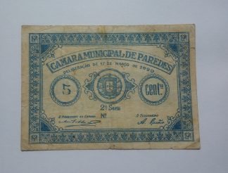 C.M. Paredes 5 Centavos 1920 MA#1657 (Comum) MBC