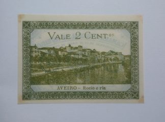 C.M. Aveiro 2 Centavos 1921 MA#303 (Comum) Sem Número Nova